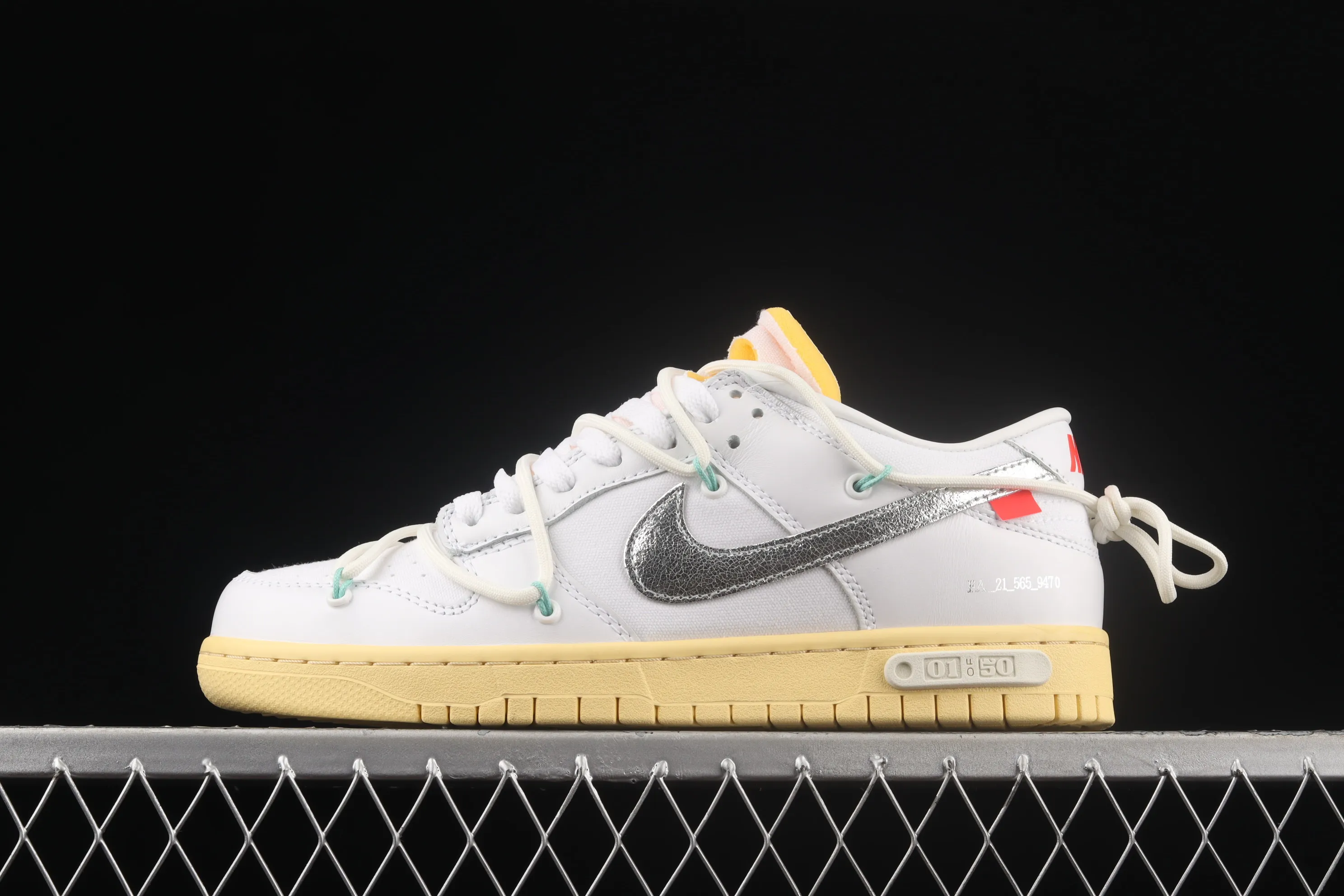 All Categories Nk SB Dunk Series Nk SB Dunk Low Low-top Sneakers #ZG Version OF x Nk Dunk Low OW White Gray Casual Sports Skateboard Shoes DM1602-127